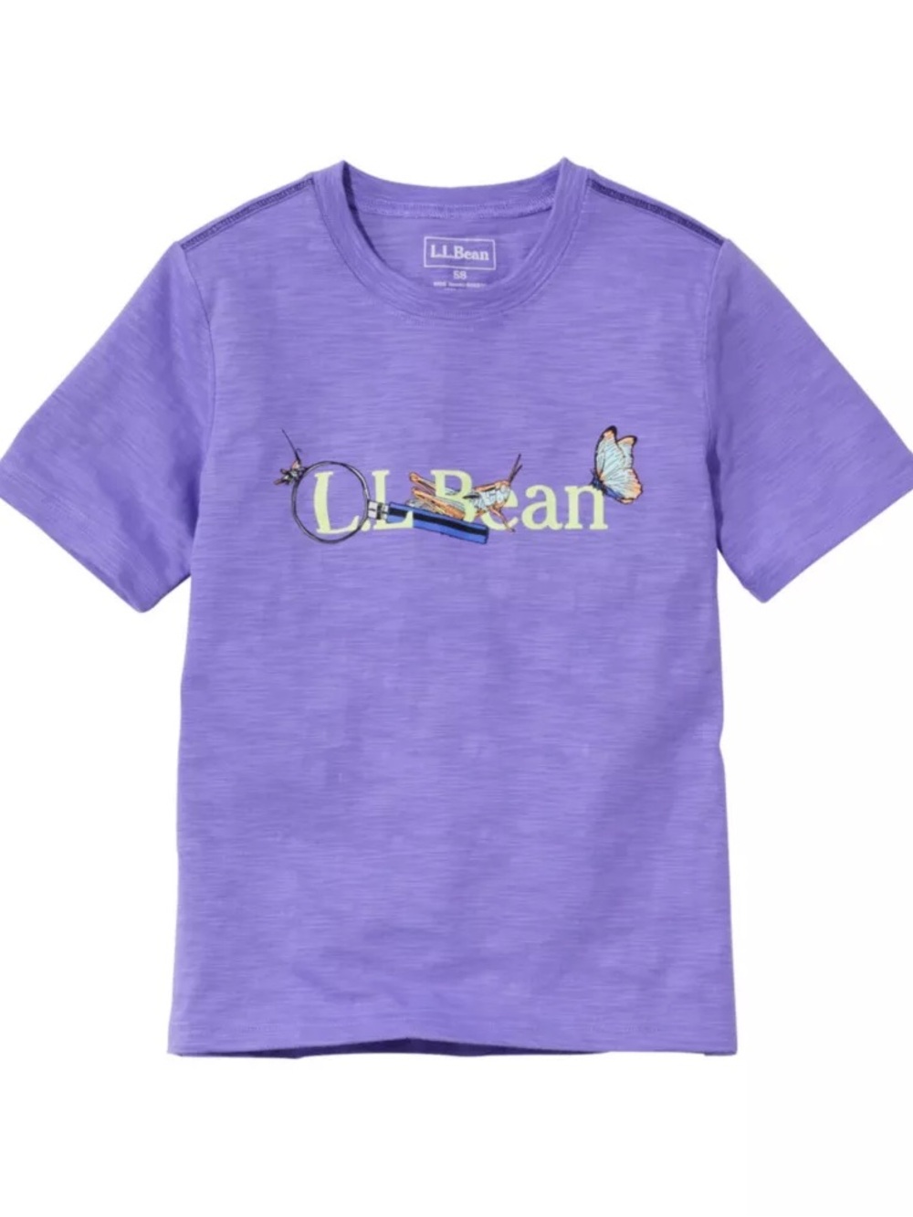 NWT LL Bean girls size 8 purple tee